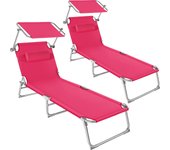 Tectake 2 tumbonas plegable