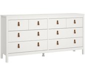 Aparador kovsova, aparador de salón, aparador de cocina, 160 x 38 x 80 cm, blanco