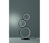 Rondo sobremesa 3 círculos led negros alt. 45 cm trio lighting