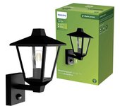 Aplique pared kinno sensor negro philips