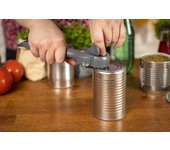 Kuhn rikon apriscatole multiuso auto safety master, colore grigio, senza bordi taglienti, pulito e sicuro, per aprire lattine, bottiglie e molto altro