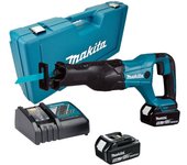 Makita sierra sable 18 v li-ion 5 ah - 2 baterías, cargador en caja - djr186rte