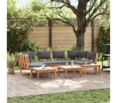 Vidaxl conjunto de banco de jardín de 4 piezas con cojines de madera sólida de teca, vidaxl conjunto de banco de jardín de 2 piezas de madera sólida d