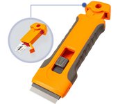 Raspador profesional para vitrocerámica de inducción. incluye 5 cuchillas de repuesto, ideal para limpiar y embellecer.