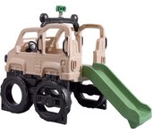 Step2 safari truck climber trepador con tobogán | trepador de plástico para el jardín | juguete para niños en forma de coche