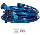 Kit manguera jardín ø3/4 19mm 25m 4 capas