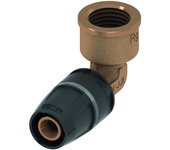 Tecelogo manguito de transición acodado push, bronce de cañón/silicio, 8713204, versión: dimensión 20 x rosca hembra (rp) 3/4