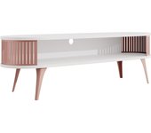 Mueble tv sordore 110, blanco, rosa, 140x44x40cm