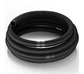 Wiltec manguera de piscina 30 m ⌀32 mm 165 g/m negra con manguitos, manguera de bomba para piscinas, tubo de aspiración, manguera solar flotante