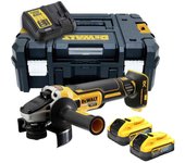 Amoladora dewalt ø125mm 18v - 2 baterías 5ah powerstack - dcg405h2t-qw