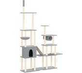 Torre de muebles para gatos, juguete para trepar, rascador, plataforma para trepar con postes rascadores 02_0022604