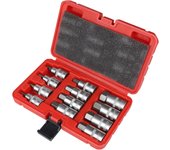 Juego de llaves allen de 1/2, 12 piezas, llaves de vaso hexagonales 5, 6, 7, 8, 10, 12, 14, 16, 17, 18, 19, 22 mm, con estuche de plástico, juego d