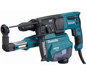 Taladro cincelador makita 800w 26mm 2.4j + kit de aspiración y pelado - hr2653tj14