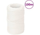 Cuerda blanca de polipropileno de 2 mm y 100 m