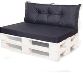 Cojín para palets 120x60x50cm, cojín de jardín negro, cojín de jardín para banco, cojín de jardín plano, conjunto de cojines para jardín