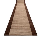 Alfombra de pasillo con refuerzo de goma 57 cm streifen marrón 57x780 cm