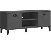 Banco zapatero, botas, cómoda, mueble de entrada, almacenaje, madera maciza de pino antracita 02_0023013