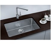Blanco fregadero andano 500-u de acero inoxidable satinado bajo encimera 54x44cm (522967)
