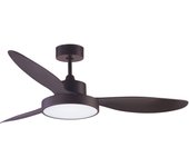 Ventilador de techo interlusa tulum marrón dc 3 aspas ø120cm