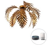 Plafón inteligente dorado 45 cm redondo con wifi g95 - botanica
