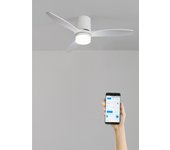 Wind calm line - ventilador de techo 40w silencioso ø132 cm 100% madera con wifi y mando a distancia