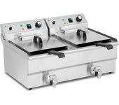 Freidora eléctrica 2 x 16 litros 230 voltios profesional 3000 vatios acero inoxidable 14_0003984