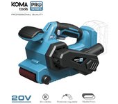 Lijadora de banda 20v (sin batería ni cargador) 14x27,5x17cm koma tools pro series battery