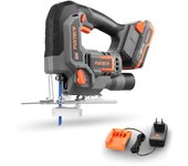 Sierra de calar sin cable 20v - fuxtec - fx-e1js20 set con 1 x batería 2ah, 1 x cargador 1a