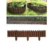 Valla de jardín de madera 120cm x 20cm, paneles de valla de madera, sin excavar, valla de césped paisajístico, bordes de macizos de flores