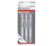 Hoja de sierra de calar t 367 xhm bosch 132 mm madera y metal - tarjeta de 3 - 2608900560