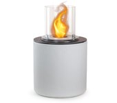 Chimenea de bioetanol brasero de suelo para jardín para interior y exterior modigliani blanco perla d.36 x h56