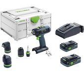 Taladro atornillador a batería festool t 18+3 hpc 4.0 i-set - 576989