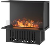 Chimenea de vapor de agua empotrada corner l800 con llama multicolor, efecto 3d y control mediante app, depósito de 1,2 l - 80 cm