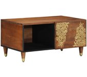 Vidaxl mesa de café 80x50x40 cm de madera maciza de mango