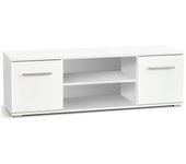 Mueble tv cirveso 109, blanco brillante, blanco, número de puertas: 2.00, 137x44x40cm