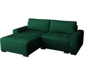 Sofá rinconero columbus 183, verde, función de descanso, almacenaje, 237x180x75cm