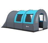 Tienda de campaña outsunny poliéster gris y azul 480x260x200 cm