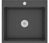 Fregadero de cocina hecho a mano 53 x 50 cm acero inoxidable negro 02_0002460