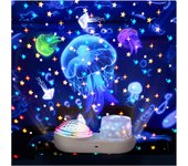 Proyector de cielo estrellado: luz nocturna doble para niños, lámpara led con rotación de 360 grados, proyector de techo de galaxia, luz nocturna
