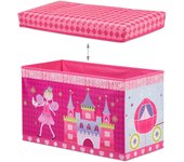 Taburete cofre caja puf de juguete almacenamiento infantil rosa 13_0002763