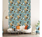 Papel pintado prepegado tropicales hojas de banana h300 x l60 cm - adhesivo de pared - revestimiento sticker mural decorativo