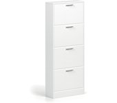 Mueble zapatero vertical era, 4 cajones color blanco