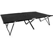 Maison exclusive - tumbona doble plegable acero negra