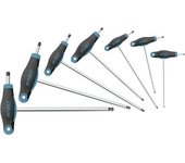 Hazet set di chiavi a brugola 829kk/7 (lama corta e lunga per uso flessibile, profilo a bussola esagonale, 7 strumenti dalla taglia 2 all'8) blu scuro