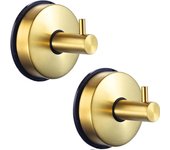 Paquete de 2 ganchos con ventosa para baño, toallero de pared de acero inoxidable, potente toallero con ventosa para ducha, cocina, perchero, azulej