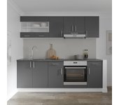Set cocina haaus karo v13, antracita/blanco, encimera thermo 28 mm, l 220 cm