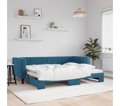 Vidaxl sofá cama nido terciopelo azul 80x200 cm