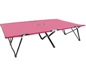 Maison exclusive - tumbona doble plegable acero rosa
