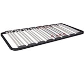 Somier 90x190 cm multiláminas con reguladores lumbares, firmeza adaptable, tubo 40x30 mm y laminas de haya natural (sin patas)