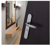 Juego de puertas new york anodizado plata llave l f1 hoppe - 1810/300m - 195mm - 3281961
